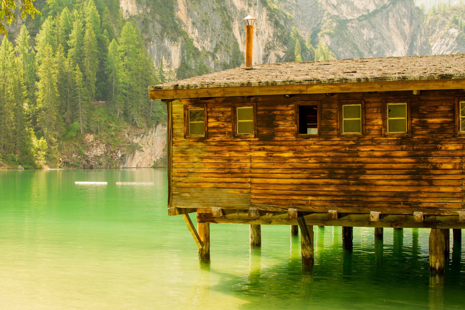 Bootshaus, Pragser Wildsee, Südtirol